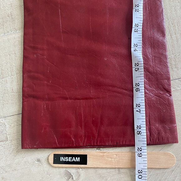 Gap Women Vintage Boot Cut Red Genuine Leather Pants Mid Rise Size 0 - Picture 14 of 14